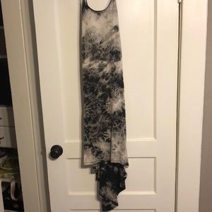 High-low black tiedye casual dress
